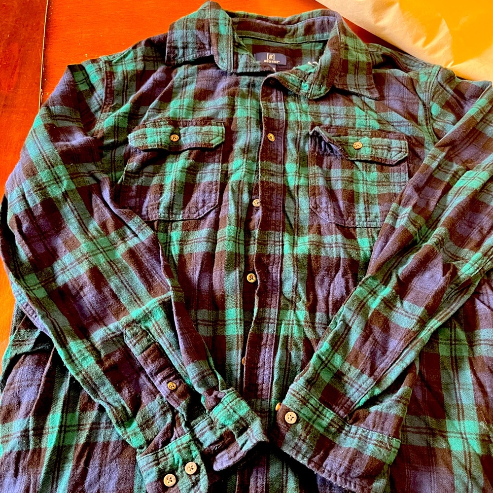 George blue green flannel